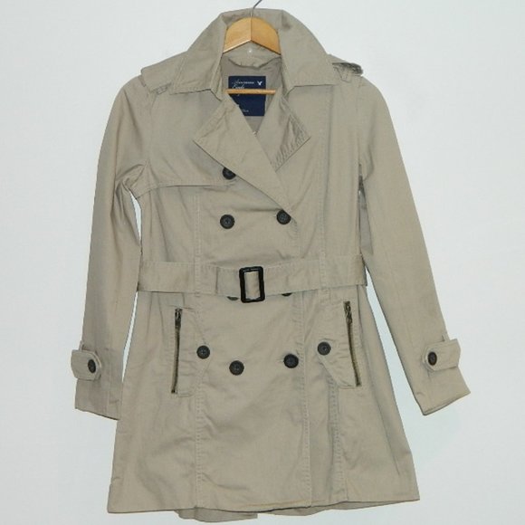 2 for/ $60 American Eagle Peplum Military Style Coat Size Small - Picture 2 of 16